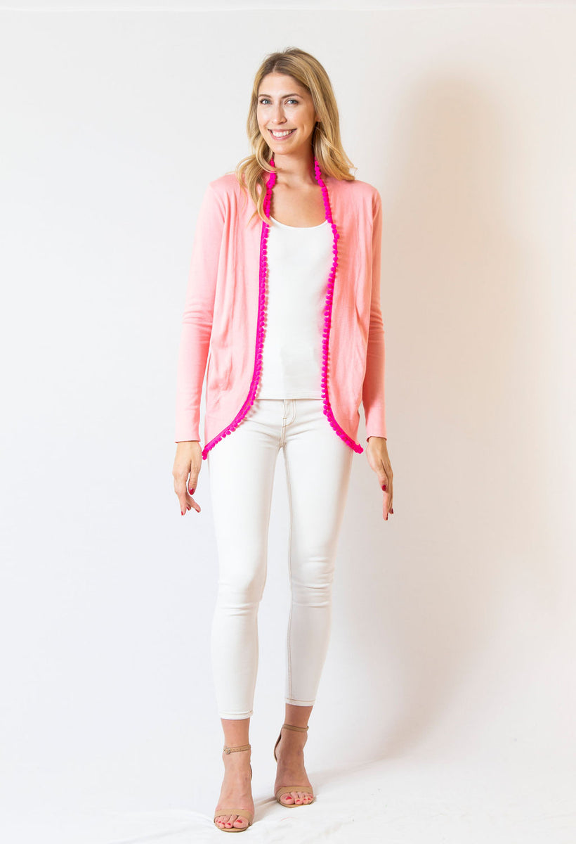 Ellery Cardigan| Pink/Pink Pom Poms