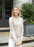 Camo Contrast Sweater | Oatmeal