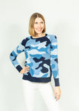 Camo Swing Sweater | Blue Camo